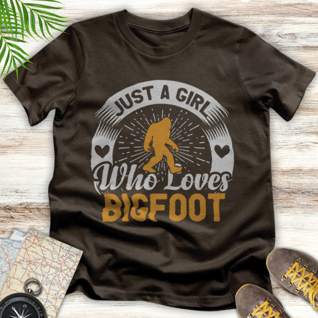 Girl Loves Bigfoot T-Shirt