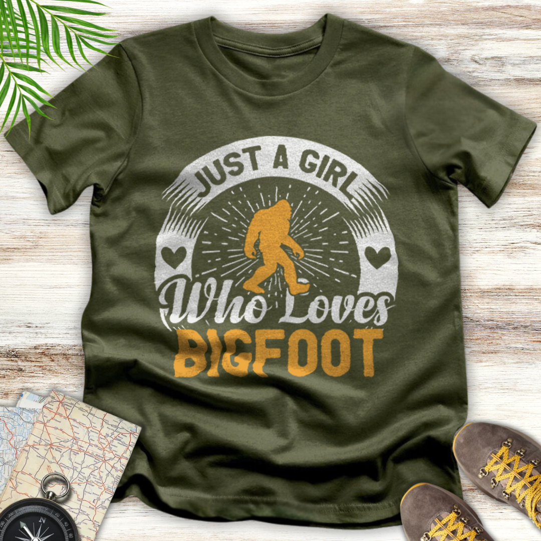 Girl Loves Bigfoot T-Shirt