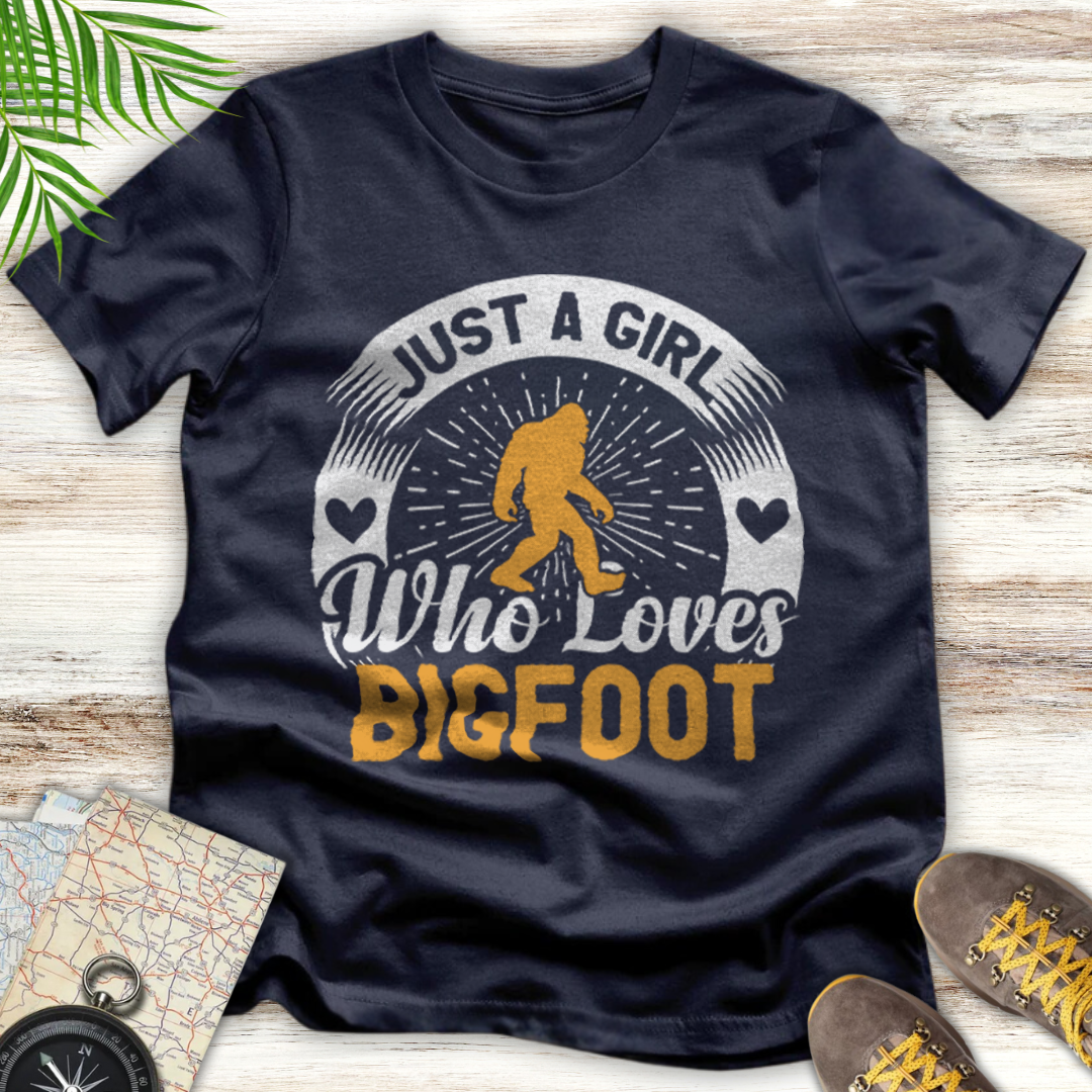 Girl Loves Bigfoot T-Shirt