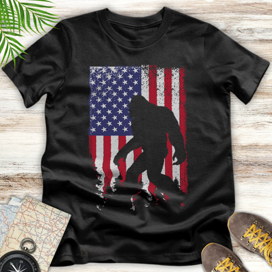 Bigfoot American Flag T-Shirt